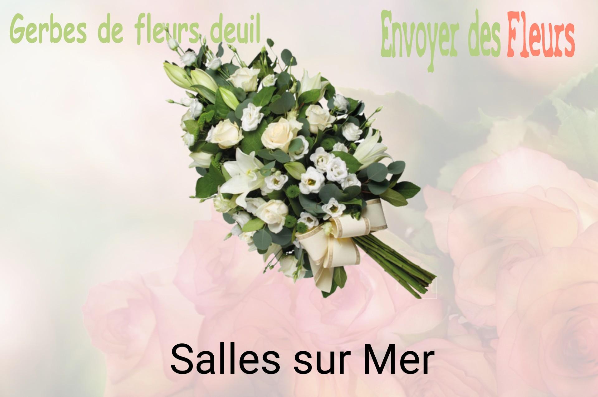 Gerbe de fleurs de deuil livrée à Salles-sur-Mer